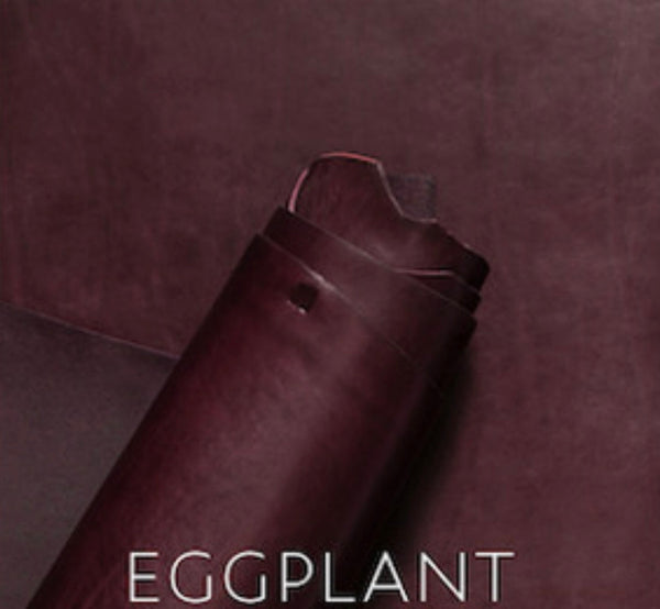 "THE K-NINE SS" Leather Dog Leash (Eggplant)