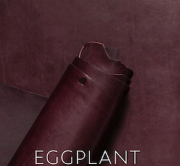 "THE K-NINE" Leather Dog Leash (Eggplant)