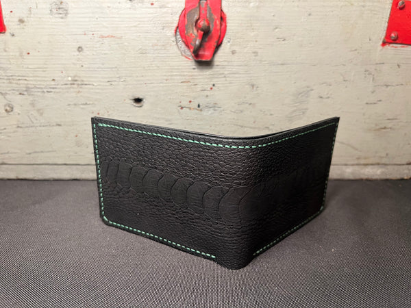 "THE DEPOSIT" GEN. 2 - BLACK OSTRICH LEG/ BLACK BUTTERO (L)