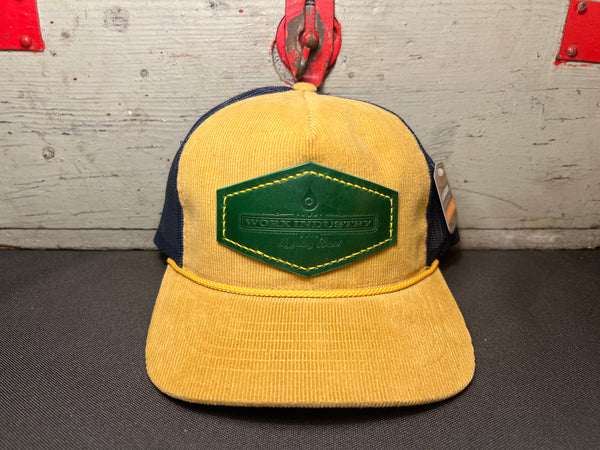 "THE OUTBACK" PREMIUM CORDUROY SNAPBACK - YELLOW/NAVY/GREEN