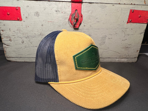 "THE OUTBACK" PREMIUM CORDUROY SNAPBACK - YELLOW/NAVY/GREEN