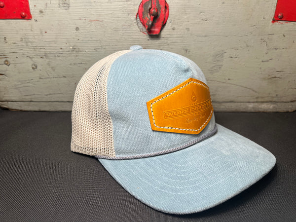 "THE OUTBACK" PREMIUM CORDUROY SNAPBACK - SKY BLUE/CREAM/YELLOW