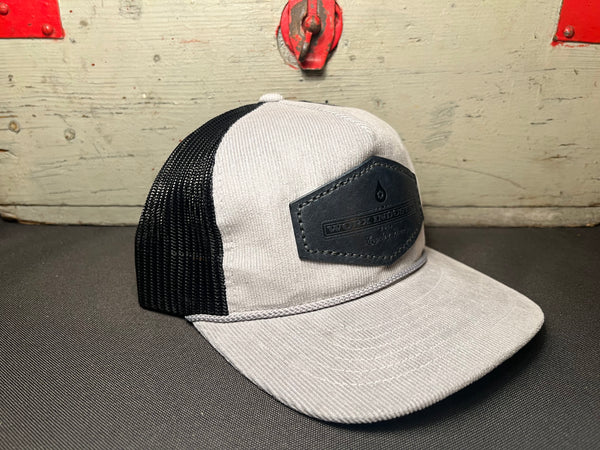 "THE OUTBACK" PREMIUM CORDUROY SNAPBACK - LIGHT GREY/NAVY/NAVY