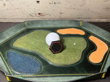 "SOMEBODY'S CLOSER" - LEATHER GOLF BALL MARKER - BLACK/WHITE/RED