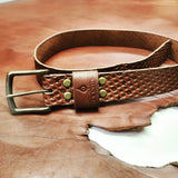 "THE PIONEER" *MADE TO ORDER BELT* - CHESTNUT (AVAILABLE NOW)