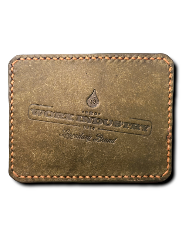 "THE WITHDRAW" *DOUBLE POCKET HORIZONAL CARD HOLDER* - OLIVE