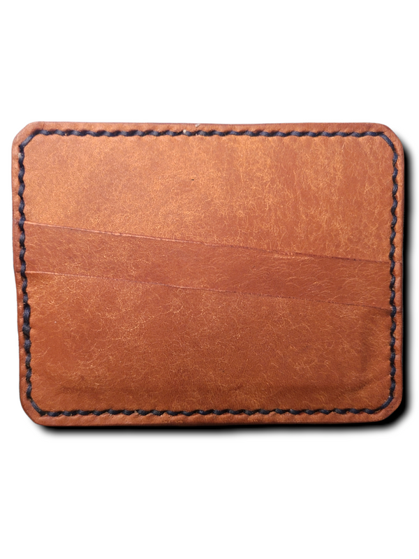 "THE WITHDRAW" *DOUBLE POCKET HORIZONTAL CARD HOLDER* - HONEY