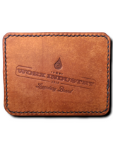"THE WITHDRAW" *DOUBLE POCKET HORIZONTAL CARD HOLDER* - HONEY