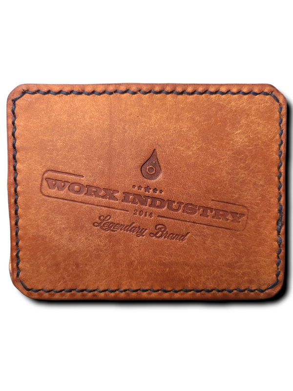 "THE WITHDRAW" *DOUBLE POCKET HORIZONTAL CARD HOLDER* - HONEY