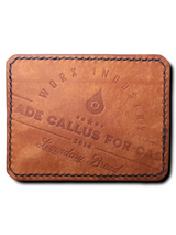 "THE WITHDRAW" *DOUBLE POCKET HORIZONTAL CARD HOLDER* - HONEY