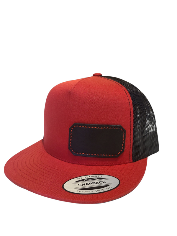 FIRST GEN "BENCHMARK" *FIVE PANEL* SNAPBACK - RED/BLACK