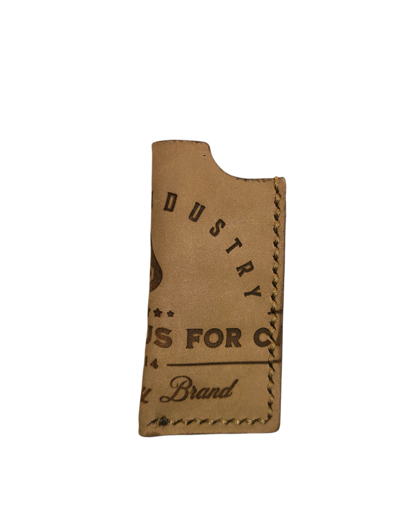 "THE COMBUSTION" LEATHER LIGHTER SLEEVE - CONCRETE