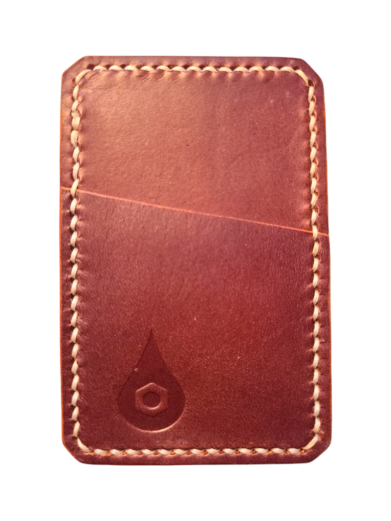 "THE CAPITALIST" *SINGLE POCKET VERTICAL CARD HOLDER* - MAHOGANY