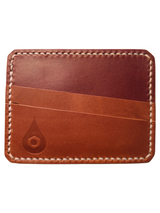 "THE WITHDRAW" *DOUBLE POCKET HORIZONAL CARD HOLDER* - WHISKEY/MAHOGANY