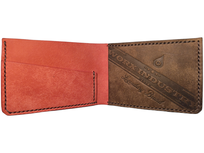 "THE DEPOSIT LITE" *SINGLE CARD POCKET BI-FOLD* - SALMON/DARK GREY